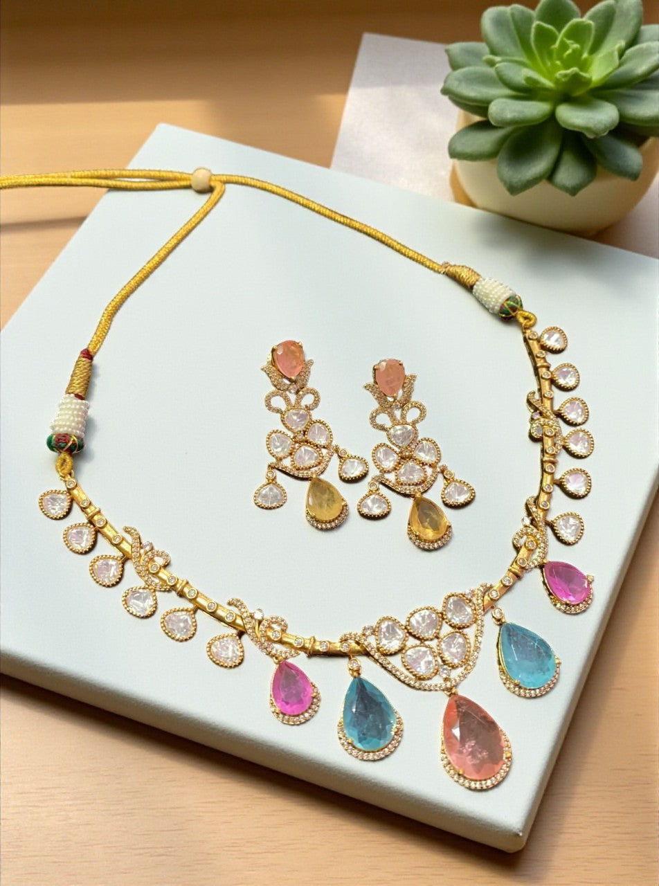Royal Emerald Green & Polki Choker Necklace – Bridal Kundan Statement Jewelry