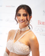 Palak Tiwari-Inspired Pearl Choker Necklace Set – Statement Pendant & Earrings