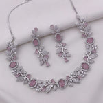 Elegant Sapphire Blue Stone Necklace & Earrings Set – Bridal & Party Jewelry