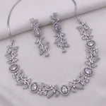 Elegant Sapphire Blue Stone Necklace & Earrings Set – Bridal & Party Jewelry
