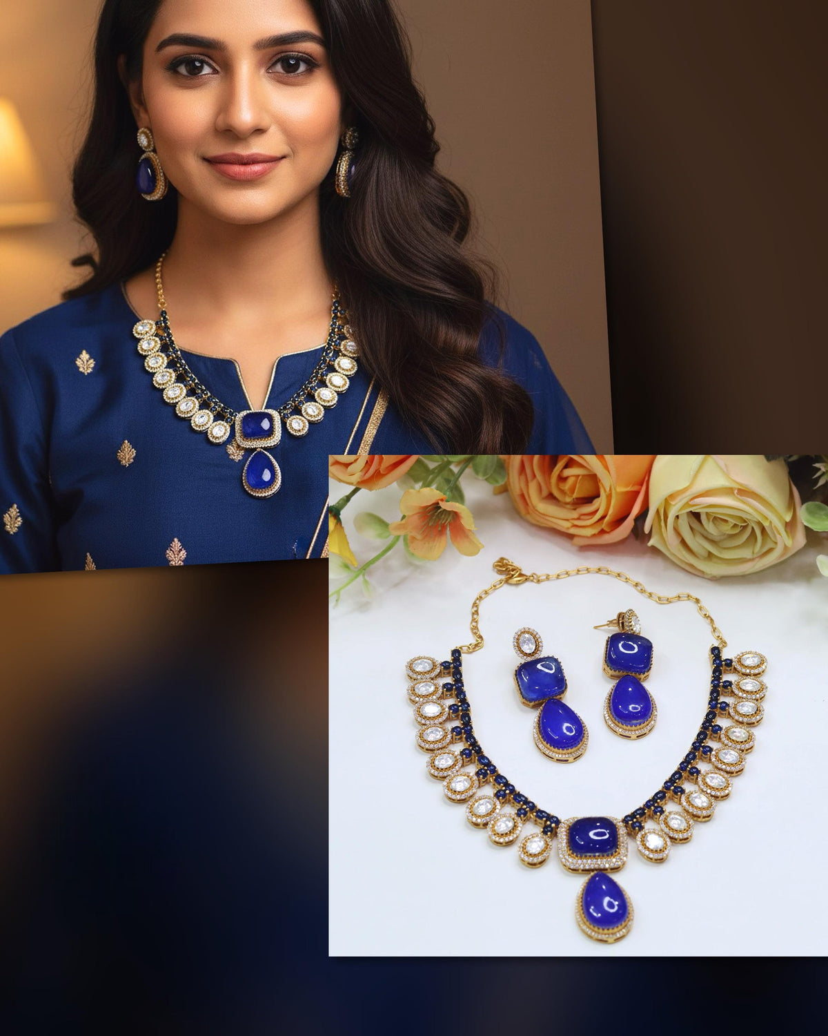 Kundan Pearl Bridal Necklace & Earrings Set – Elegant Wedding Jewelry