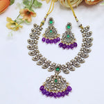 Royal Victorian Necklace with Pink Beads – Elegant Statement Jewelry