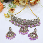 Elephant-Inspired Choker Pearl Necklace Set with Earrings – Bridal & Party Wear Jewelry