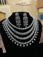 Luxury Ruby & Diamond Choker Necklace Set – Elegant Bridal Statement - Libasaa.com