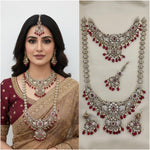 Royal Red Kundan Bridal Necklace Set – Timeless Heritage Jewelry for Weddings - Libasaa.com