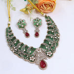 Bridal Kundan Stones Choker Necklace & Earrings Set | Statement Indian Necklace Set | Premium Bridal Jewellery