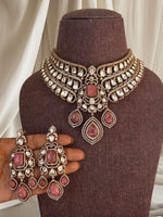 Gold & Polki Bridal Choker Set | Indian Jewellery | Dusty Accents Indian Necklace Set with Earrings