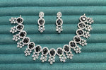 Stone Diamond-Studded Necklace Set with Earrings | Indian Jewellery | Stone Diamond Jewellery | Indian Necklace Set