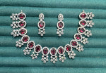 Stone Diamond-Studded Necklace Set with Earrings | Indian Jewellery | Stone Diamond Jewellery | Indian Necklace Set