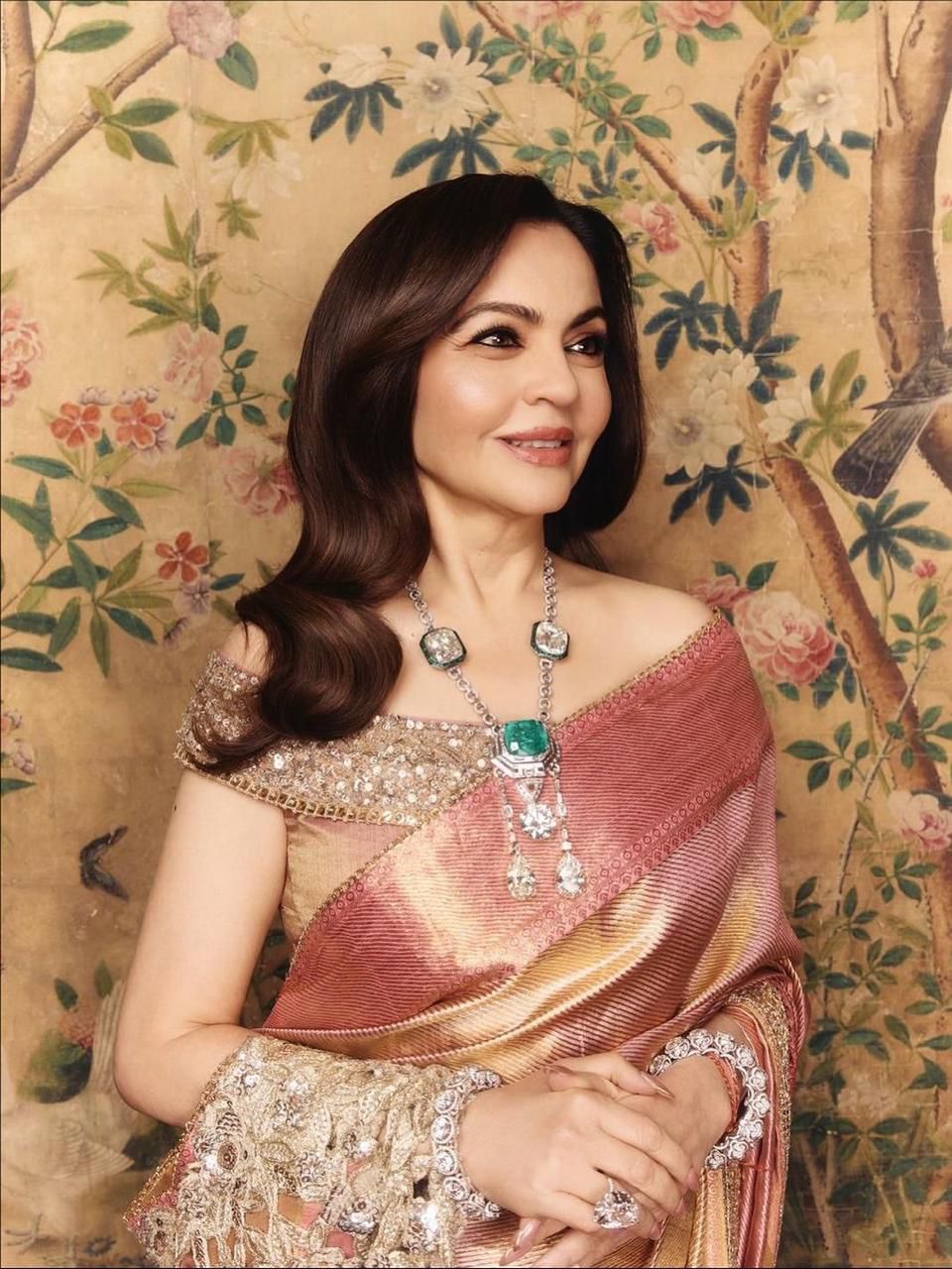 Emerald & Diamond-Style Necklace Set with Matching Earrings | Nita Ambani Inspired Indian Jewellery | Premium Diamond Jewellery Indian Neckles Set