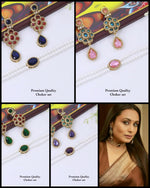 Celebrity Inspired Pearl Choker ⁠Bridal Necklace Set & Handcrafted Earrings – Antique Gold Kundan Style Indian Wedding Jewelry