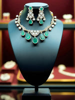 Royal Rose Quartz & Kundan Bridal Necklace Set – Handcrafted Luxe Jewelry