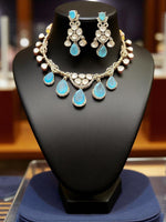Royal Rose Quartz & Kundan Bridal Necklace Set – Handcrafted Luxe Jewelry