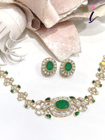 Ruby Red Kundan Fusion Choker Necklace Set with Stud Earrings for Women | Gold Plated Bridal Jewellery | Traditional Indian Wedding & Party Wear