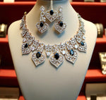 Sparkling Ruby and Diamond Stone Heart Necklace Set with Maang Tikka