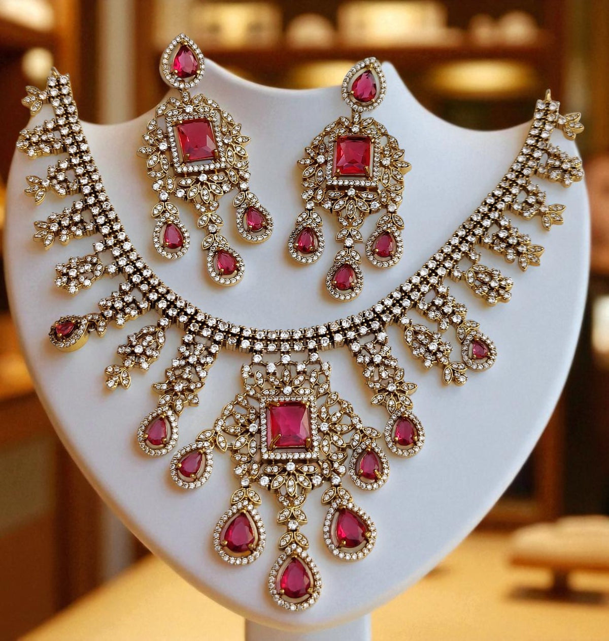 Royal Kundan Style Choker Set Polki & Emerald with Multicolor Drops