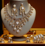 Royal Kundan Style Choker Set Polki & Emerald with Multicolor Drops