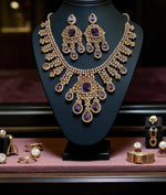 Royal Kundan Style Choker Set Polki & Emerald with Multicolor Drops