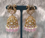 Peacock Design Gold Plated Wedding Earrings Set Women