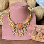 Meenakari JaipuriAD Kundan Necklace Earrings Set| Kundan Jewelry | AD Jewelry | Indian Jewelry