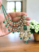 Exclusive Jahnvi Kapoor Inspired Kundan Polki Jhumki Earrings | Indian Jewellery Designer Bridal Earring Set | Traditional Indian Earring Set