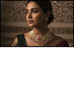 Pink Ruby & Pearl Choker Set | Traditional Kundan Necklace with Matching Studs Earnng Set