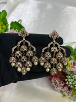 Victorian Elegance Premium AD Earrings – Timeless Vintage Charm - Libasaa.com