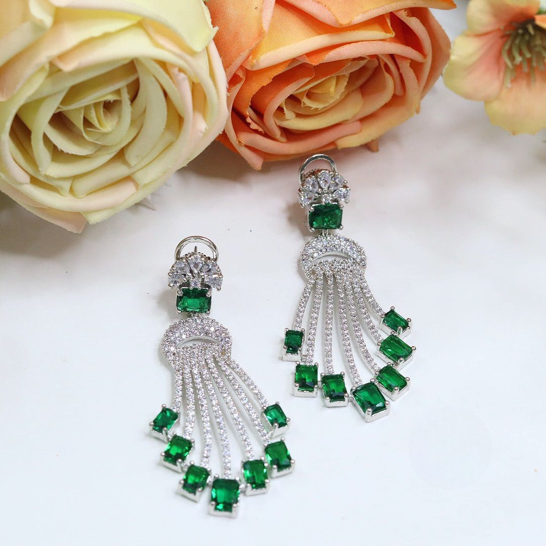 Radiant Yellow Diamond Chandelier Earrings