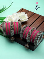 Indian Bollywood Bangles Jewelry Set, 5 Color Latkan Jhumki Bridal Bangles, Traditional Wedding Jewelry for Women