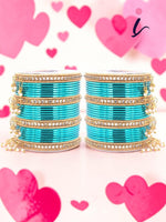 Indian Bridal Bangle Set for Women, 54 Pcs Metal Bangles Set, Traditional Wedding Chura Jewelry, Designer Ethnic Kada Collection