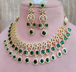 Luxurious Shining CZ Multi Layer Choker Earrings Set | Kundan Jewelry | AD Jewelry | Indian Jewelry | Traditional Jewelry