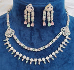 Lotus Flower Design AD Double Layer Choker Set | Kundan Jewelry | AD Jewelry | Indian Jewelry | Traditional Jewelry