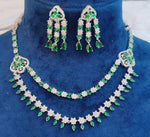 Lotus Flower Design AD Double Layer Choker Set | Kundan Jewelry | AD Jewelry | Indian Jewelry | Traditional Jewelry