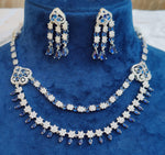 Lotus Flower Design AD Double Layer Choker Set | Kundan Jewelry | AD Jewelry | Indian Jewelry | Traditional Jewelry