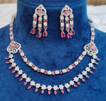 Lotus Flower Design AD Double Layer Choker Set | Kundan Jewelry | AD Jewelry | Indian Jewelry | Traditional Jewelry