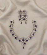 Butterfly Design Gold Plated AD CZ Wedding Choker Earring Set