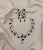 Butterfly Design Gold Plated AD CZ Wedding Choker Earring Set