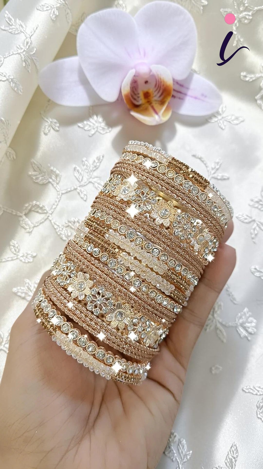 Gold Tone Bollywood Bangle Set with Multicolor Stones | Traditional Indian Bridal Bangles | Ethnic Wedding & Party Wear Jewellery