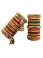 Indian Bangle set, Bridal bangles, Thread Bangles, Traditional Bracelet, Bridal Choora Set