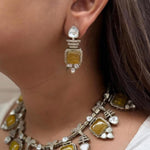 Handcrafted Indian Traditional Polki Choker Earring Set For Wedding