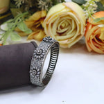 Openable Ruby Red Floral Diamond Kada - Libasaa.com