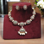 Jaipuri Multicolor Kundan Polki Choker Earrings Set For Wedding | Kundan Jewelry | Indian Jewelry | Pakistani Necklace Set | Traditional Jewelry