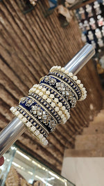 Wedding Floral Design Thread Bangle Chura Set For Women