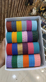 Matte Dotted Kundan Wedding Bangles Box – Indian Bangle Set