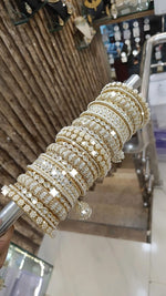 Lucknowi Traditional Stone Work Bangle Jhumki With Kada Set | Pakistani Bangle Set | Pakistani Jewelry | Traditional Jewelry