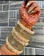 Indian Kundan Mirror Work Bangle Kada Set | Indian Bangle Set | Indian Jewelry | Traditional Jewelry