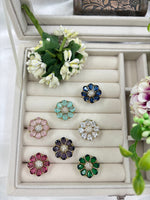 Premium Victorian American Diamond Finger Ring – Adjustable Bridal & Party Jewelry