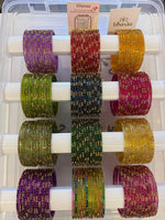 Crystal Stone Drop Glass Bangles Combo Set,12 Color Traditional Indian Bangles Set, Bridal Bangle Elegant Indian Traditional Chudi Set for Bridal & Festive Wear