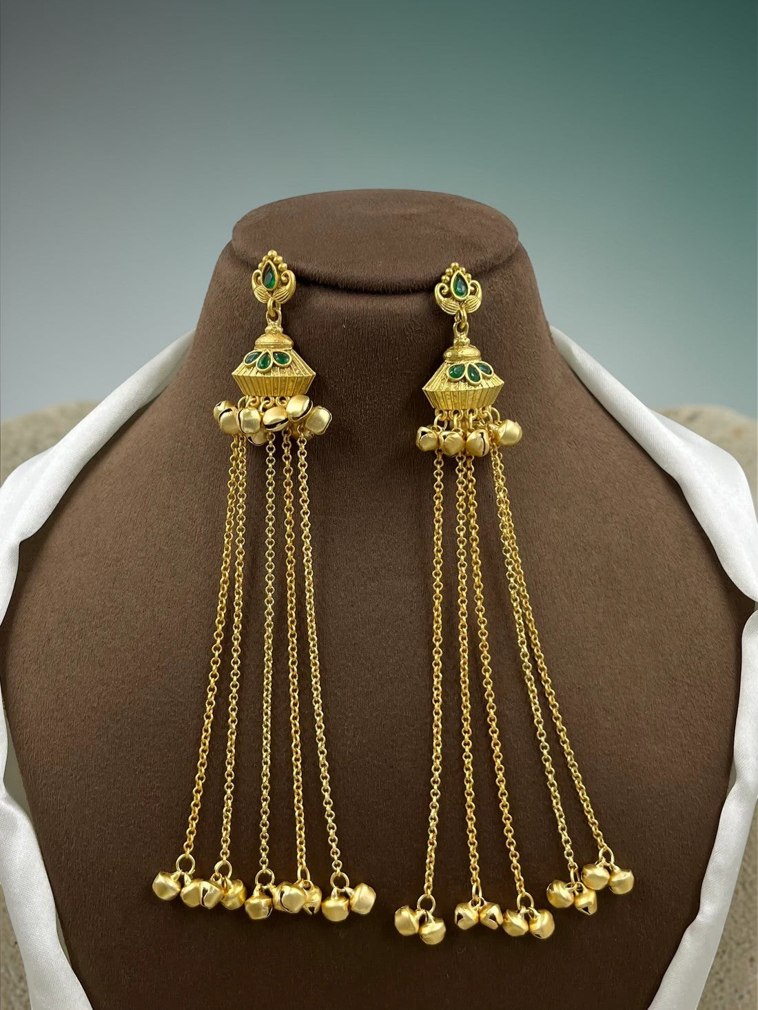 Kashmiri Ghunghroo Earrings with Pearls Set | Traditional Jhumki Jewellery | Indian Jewellery | Indian Earning Set for Women