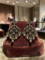 Indian Jhumki Brass Stones Earrings Set | Premium AD Earrings | Bridal Indian Jewellery Earring Set